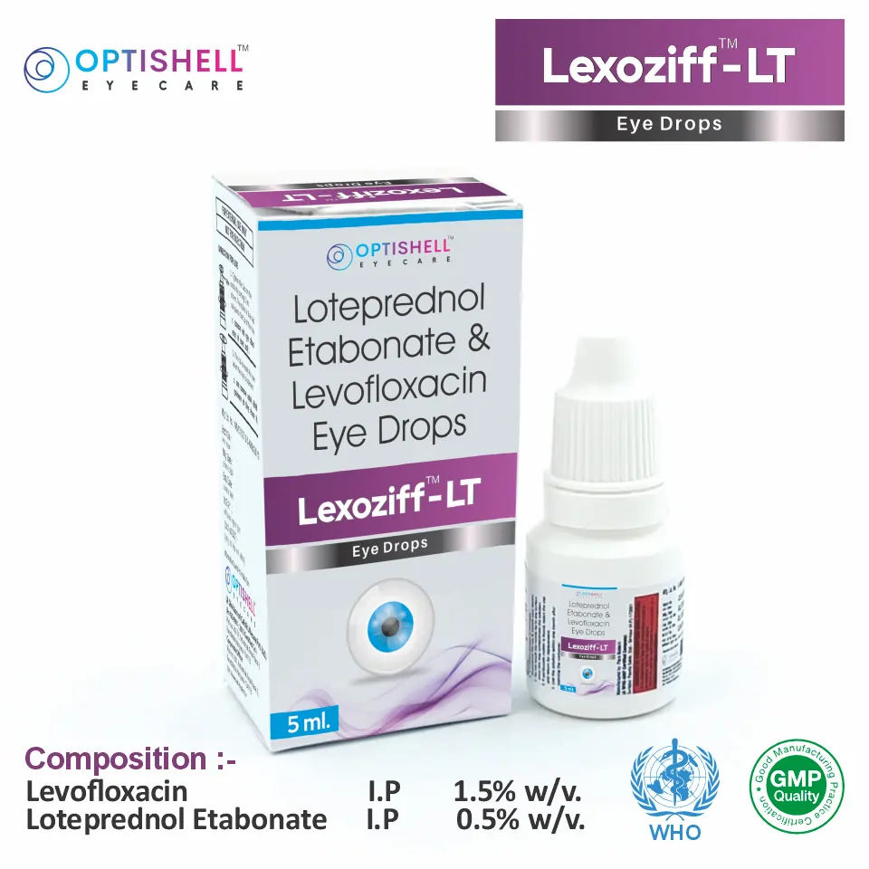 Levofloxacin 1.5% + Loteprednol 0.5% Eye Drops PCD